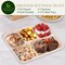 Natural 5 Compartment Compostable Disposable Paper Plate (125 Trays)